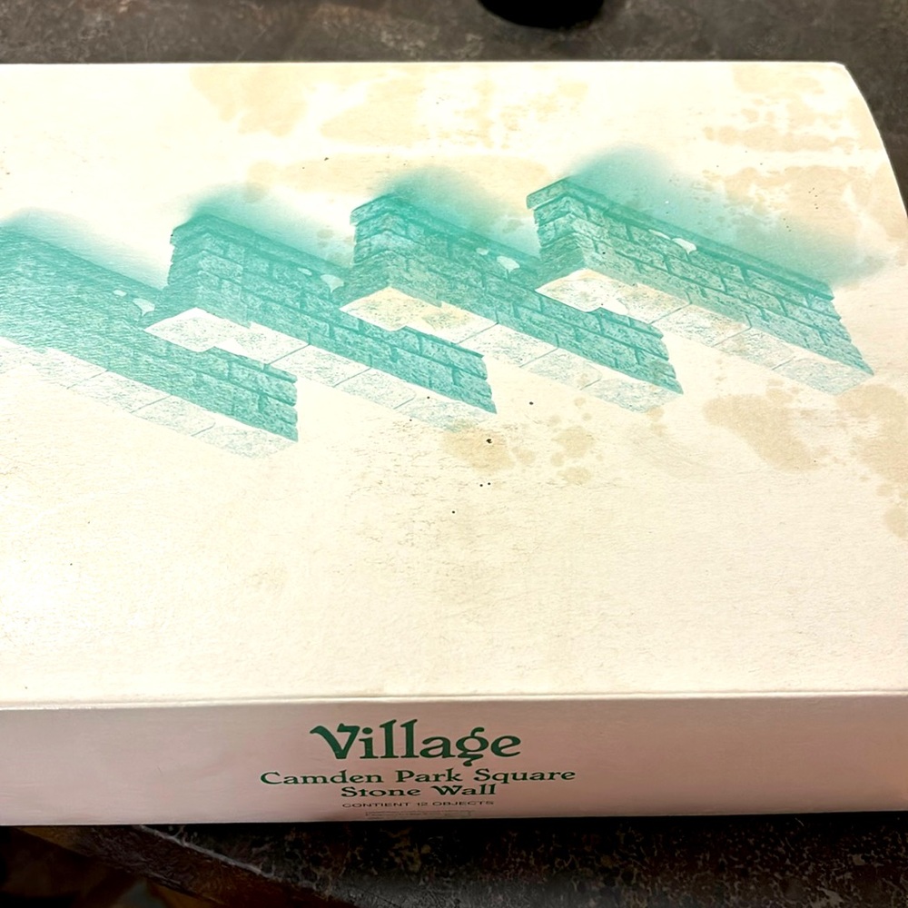 Dept 56, 12 pieces of brick wall still in plastic
